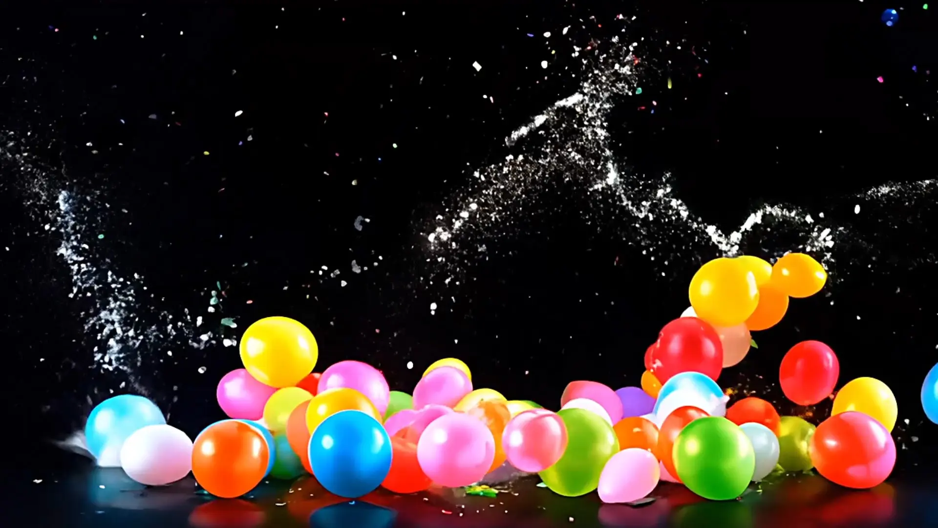 Colorful Balloon Pop Background for Logo Animation